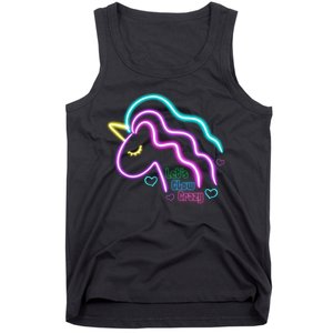 Let's Glow Crazy Unicorn Cute Tank Top