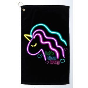 Let's Glow Crazy Unicorn Cute Platinum Collection Golf Towel