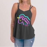 Let's Glow Crazy Unicorn Cute Women's Strappy Tank