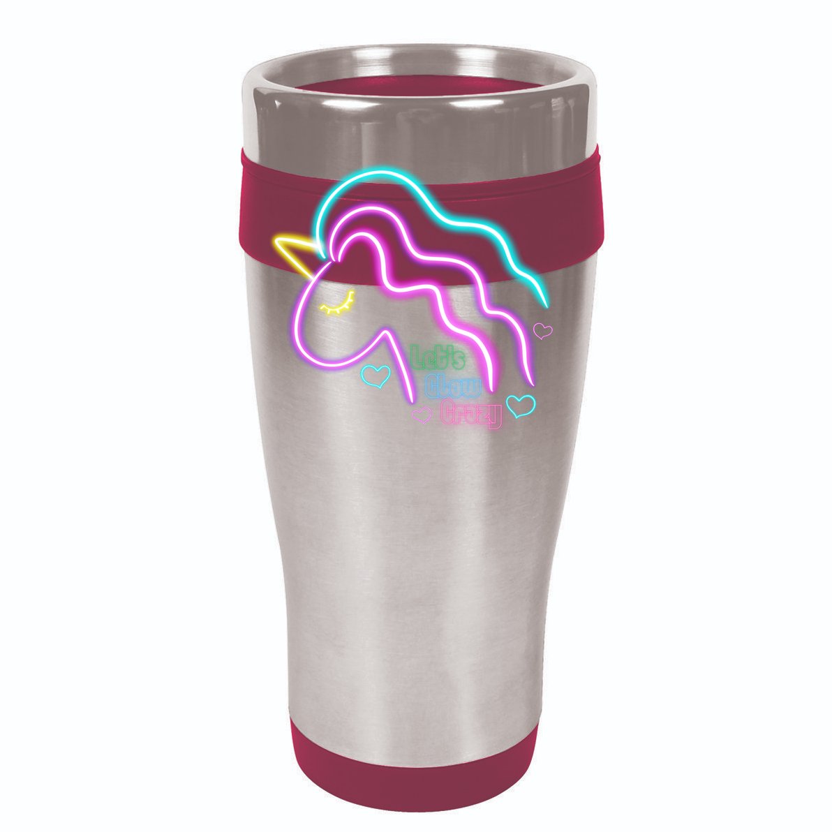 Let's Glow Crazy Unicorn Cute Cropped Pullover Crew
