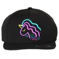 Let's Glow Crazy Unicorn Cute Wool Snapback Cap