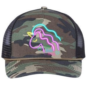 Let's Glow Crazy Unicorn Cute Retro Rope Trucker Hat Cap