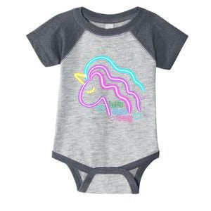 Let's Glow Crazy Unicorn Cute Infant Baby Jersey Bodysuit