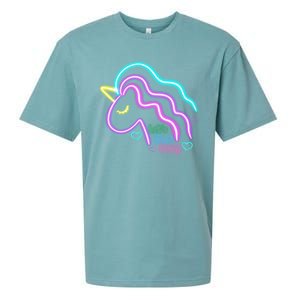 Let's Glow Crazy Unicorn Cute Sueded Cloud Jersey T-Shirt