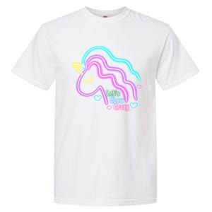 Let's Glow Crazy Unicorn Cute Garment-Dyed Heavyweight T-Shirt