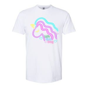 Let's Glow Crazy Unicorn Cute Softstyle CVC T-Shirt