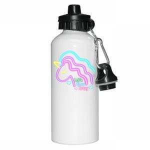 Let's Glow Crazy Unicorn Cute Aluminum Water Bottle