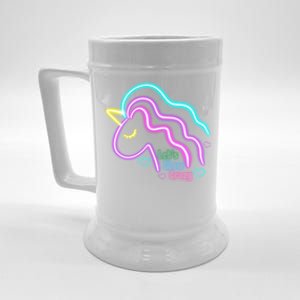 Let's Glow Crazy Unicorn Cute Beer Stein