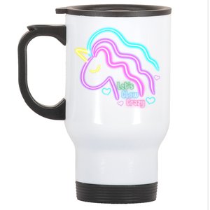 Let's Glow Crazy Unicorn Cute Stainless Steel Travel Mug