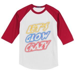 Let's Glow Crazy 80s Party 80s Glow Party Glow Party Squad Cute Gift Kids Colorblock Raglan Jersey