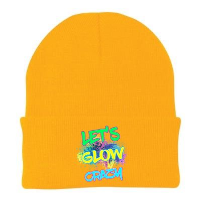 Let's Glow Crazy Glow Party 80s Retro Costume Party Lover Cute Gift Knit Cap Winter Beanie