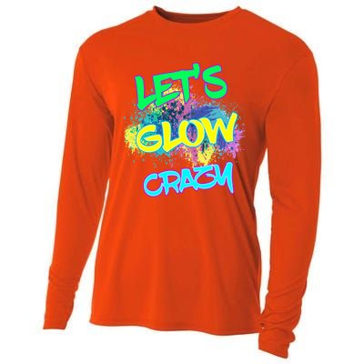 Let's Glow Crazy Glow Party 80s Retro Costume Party Lover Cute Gift Cooling Performance Long Sleeve Crew