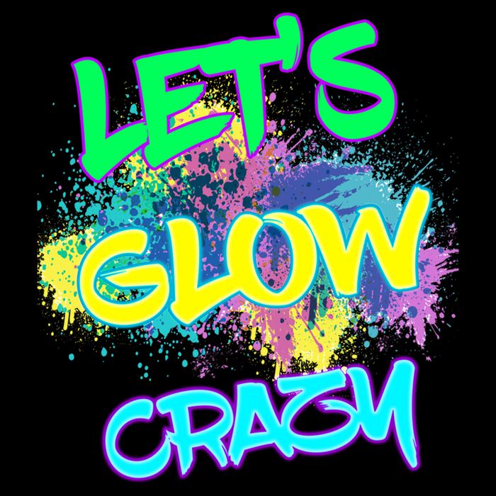 Let's Glow Crazy Glow Party 80s Retro Costume Party Lover Cute Gift Doggie Tank