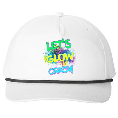 Let's Glow Crazy Glow Party 80s Retro Costume Party Lover Cute Gift Snapback Five-Panel Rope Hat