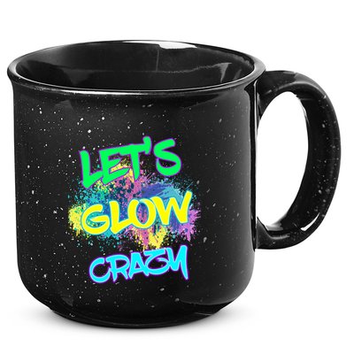 Let's Glow Crazy Glow Party 80s Retro Costume Party Lover Cute Gift 15oz Campfire Ceramic Mug