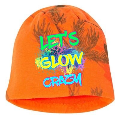 Let's Glow Crazy Glow Party 80s Retro Costume Party Lover Cute Gift Kati - Camo Knit Beanie