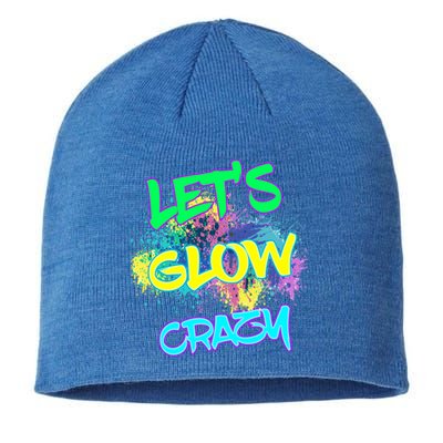 Let's Glow Crazy Glow Party 80s Retro Costume Party Lover Cute Gift Sustainable Beanie