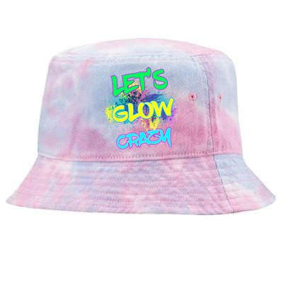 Let's Glow Crazy Glow Party 80s Retro Costume Party Lover Cute Gift Tie-Dyed Bucket Hat