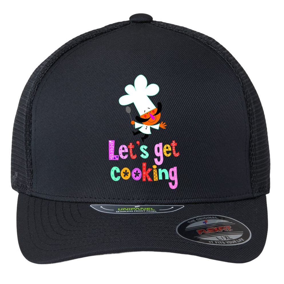 Lets Get Cooking Flexfit Unipanel Trucker Cap