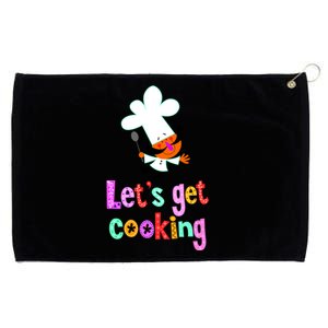 Lets Get Cooking Grommeted Golf Towel