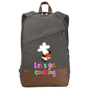 Lets Get Cooking Cotton Canvas Backpack