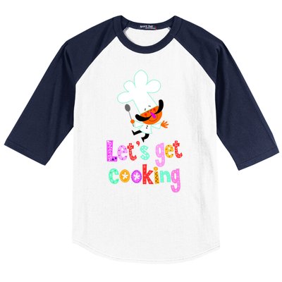 Lets Get Cooking Baseball Sleeve Shirt