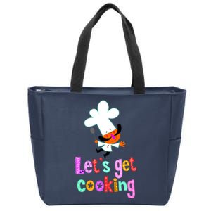 Lets Get Cooking Zip Tote Bag