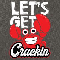 Let's Get Crackin Funny Crab Eater Seafood Lover Crab Boil Cotton Canvas Backpack