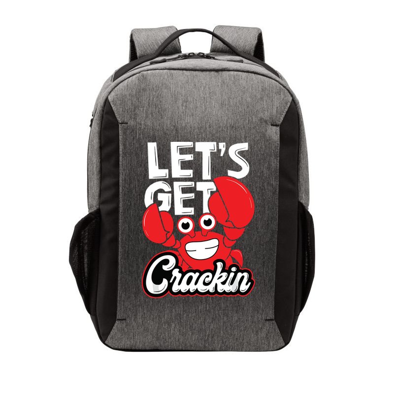 Let's Get Crackin Funny Crab Eater Seafood Lover Crab Boil Vector Backpack