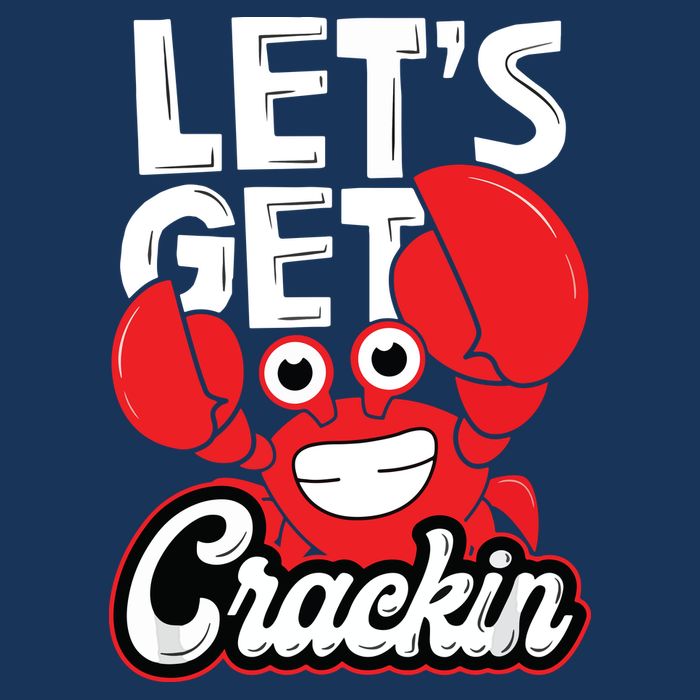 Let's Get Crackin Funny Crab Eater Seafood Lover Crab Boil Sustainable Bucket Hat