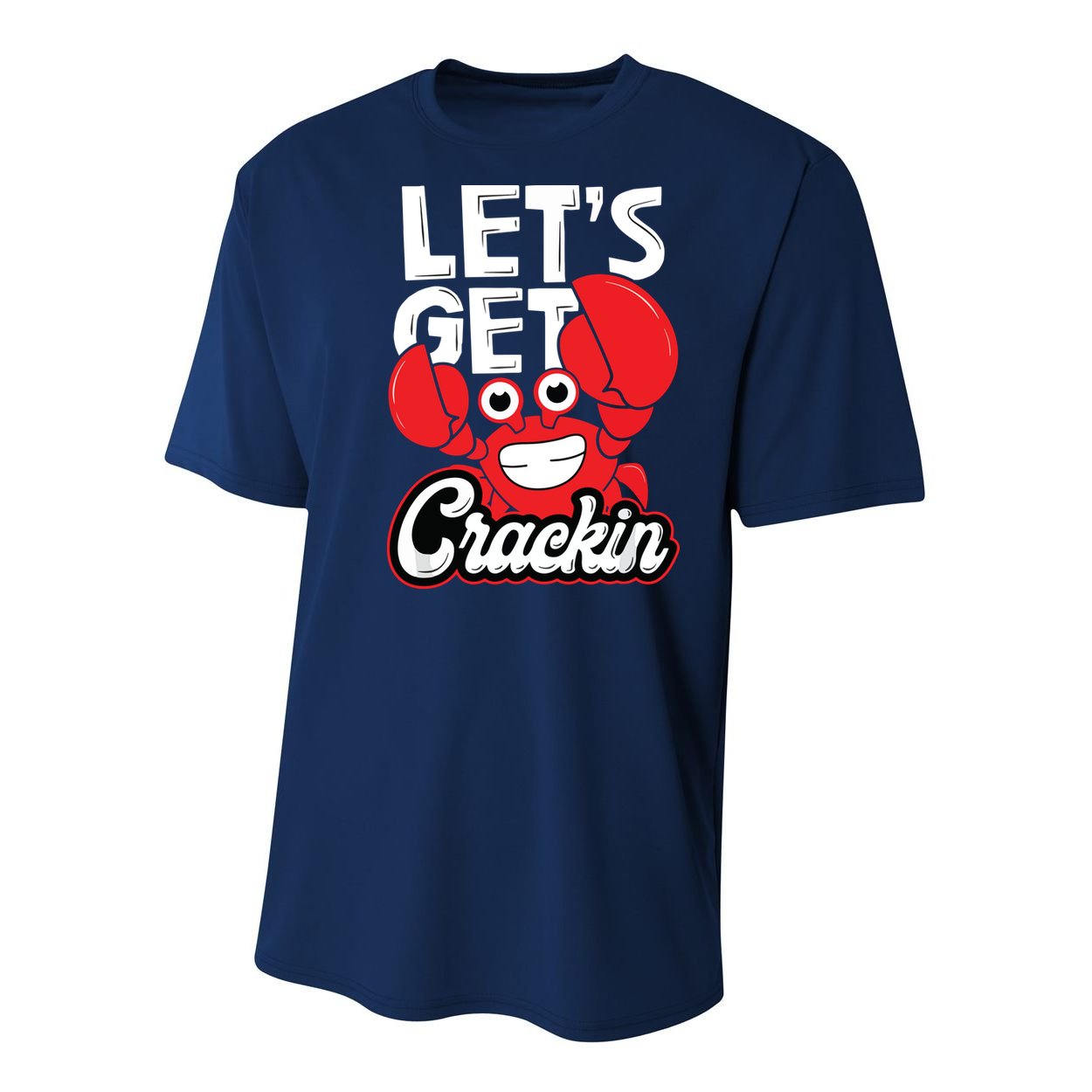 Let's Get Crackin Funny Crab Eater Seafood Lover Crab Boil Youth Performance Sprint T-Shirt