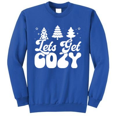 Lets Get Cozy Retro Groovy Christmas Cute Gift Sweatshirt