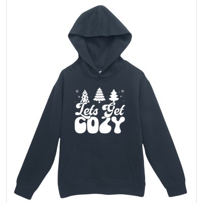 Lets Get Cozy Retro Groovy Christmas Cute Gift Urban Pullover Hoodie