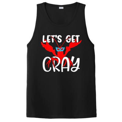 Lets Get Cray Crayfish With Mardi Gras Mask Crawfish PosiCharge Competitor Tank