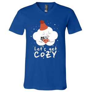 LetS Get Cozy For People Who Love Winter And Autumn Cute Gift V-Neck T-Shirt