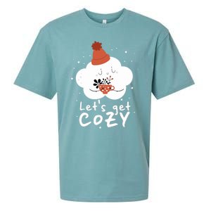 LetS Get Cozy For People Who Love Winter And Autumn Cute Gift Sueded Cloud Jersey T-Shirt