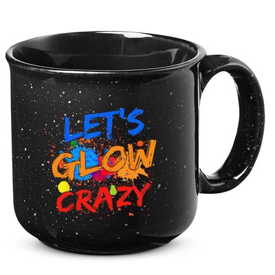 Let's Glow Crazy Glow Party 80s Retro Costume Party Lover 15oz Campfire Ceramic Mug