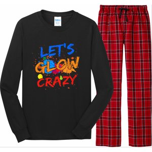 Let's Glow Crazy Glow Party 80s Retro Costume Party Lover Long Sleeve Pajama Set