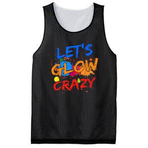 Let's Glow Crazy Glow Party 80s Retro Costume Party Lover Mesh Reversible Basketball Jersey Tank