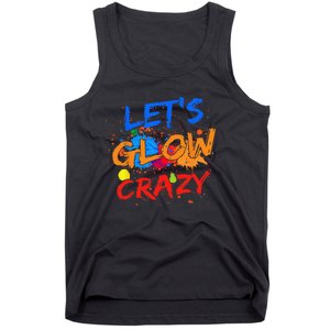 Let's Glow Crazy Glow Party 80s Retro Costume Party Lover Tank Top