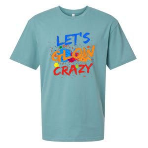 Let's Glow Crazy Glow Party 80s Retro Costume Party Lover Sueded Cloud Jersey T-Shirt