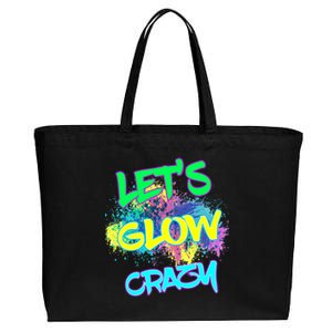 Lets Glow Crazy Glow Party 80s Retro Costume Party Lover Cotton Canvas Jumbo Tote