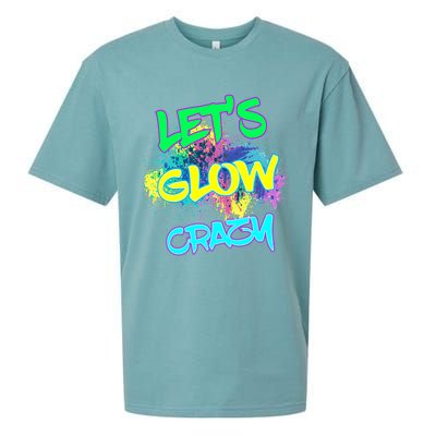 Lets Glow Crazy Glow Party 80s Retro Costume Party Lover Sueded Cloud Jersey T-Shirt