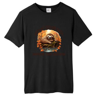 LetS Get Cozy And Sloth Autumn Design Gift Tall Fusion ChromaSoft Performance T-Shirt