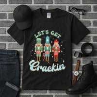Lets Get Crackin Three Nutcrackers Christmas Teacher Tall T-Shirt
