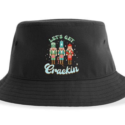 Lets Get Crackin Three Nutcrackers Christmas Teacher Sustainable Bucket Hat