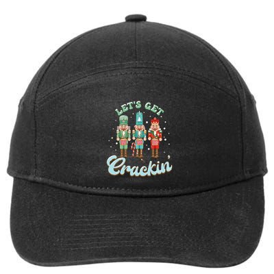 Lets Get Crackin Three Nutcrackers Christmas Teacher 7-Panel Snapback Hat