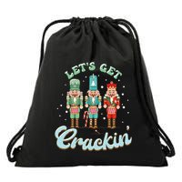 Lets Get Crackin Three Nutcrackers Christmas Teacher Drawstring Bag