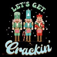 Lets Get Crackin Three Nutcrackers Christmas Teacher Short Acrylic Beanie