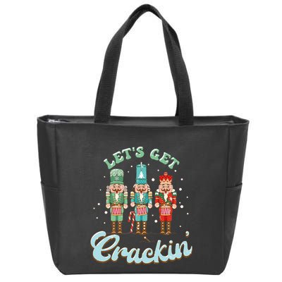 Lets Get Crackin Three Nutcrackers Christmas Teacher Zip Tote Bag